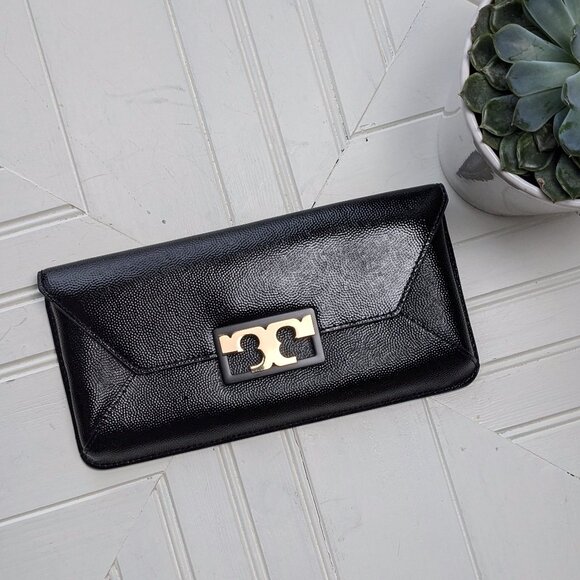 TORY BURCH Gigi Patent Clutch Bag - Picture 3 of 16